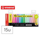Marcador fluorescente stabilo 70 pack  15un. sortidas 1