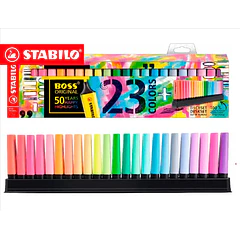 Marcador fluorescente stabilo 70 pack  23 un. sortidas