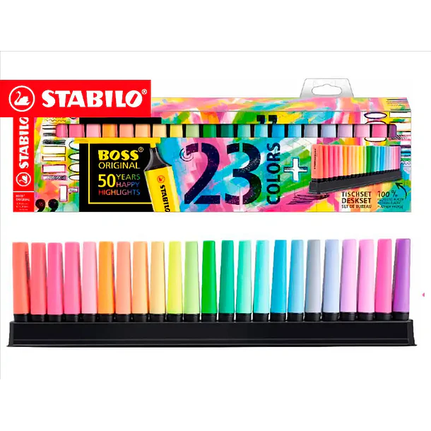 Marcador fluorescente stabilo 70 pack  23 un. sortidas 1
