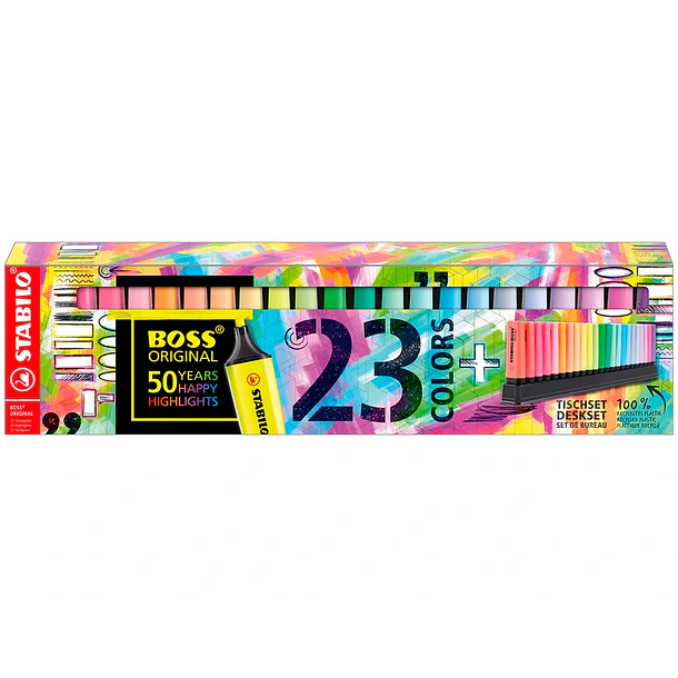 Marcador fluorescente stabilo 70 pack  23 un. sortidas 2