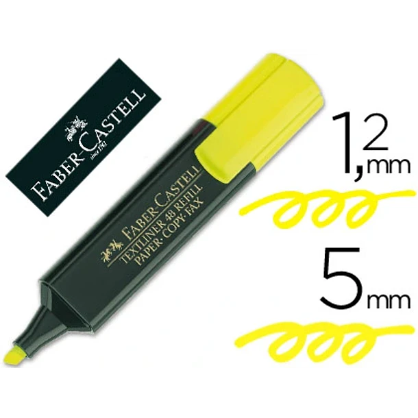 Marcador fluorescente faber textliner 48-07 amarelo cx.10 1