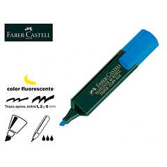  Marcador fluorescente faber 48-44 azul. cx 10 un