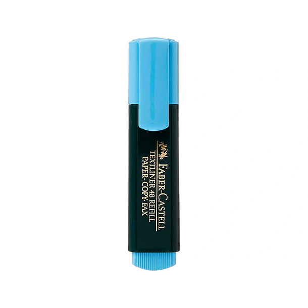  Marcador fluorescente faber 48-44 azul. cx 10 un 2