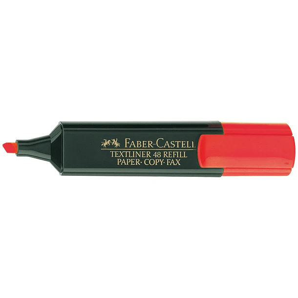    Marcador faber fluorescente 48-21 vermelho cx 10 un 2