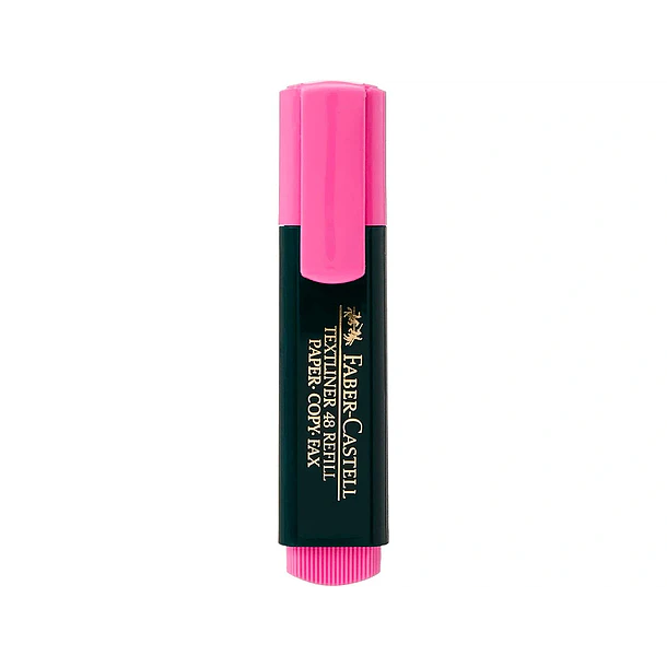   Marcador faber fluorescente 48-28 rosa cx 10 un 1