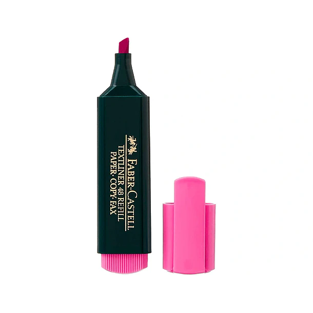   Marcador faber fluorescente 48-28 rosa cx 10 un 2