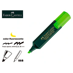 Marcador fluorescente faber 48-63 verde cx 10 un