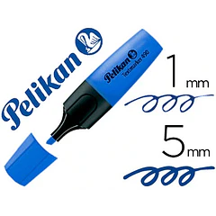   Marcador fluorescente pelikan  490 azul cx 10 un