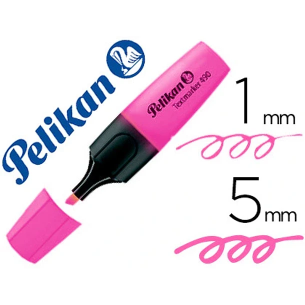  Marcador fluorescente pelikan  490 rosa cx 10 un 1