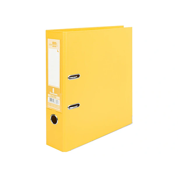 Pasta arquivo A4 L/75 f/alavanca amarelo 1