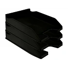 Tabuleiro secretaria  plastico preto opaco 6 un. 2