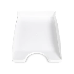 Tabuleiro secretaria plastico branco opaco 6 un