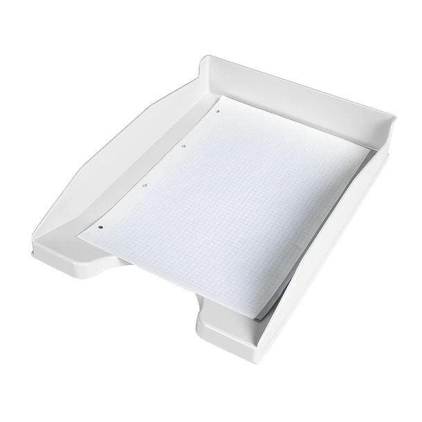 Tabuleiro secretaria plastico branco opaco 6 un 3