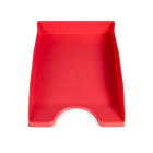 Tabuleiro secretaria plastico vermelho opaco 6 un. 2
