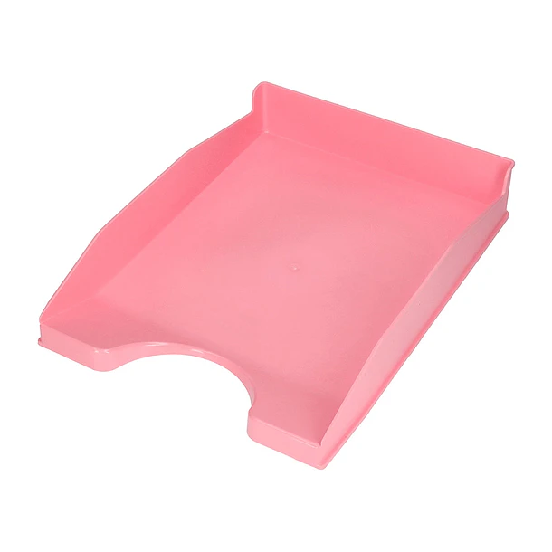 Tabuleiro secretaria plastico rosa pastel opaco 2