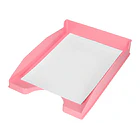 Tabuleiro secretaria plastico rosa pastel opaco 3