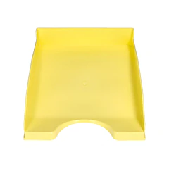 Tabuleiro de secretaria plastico amarelo pastel opaco