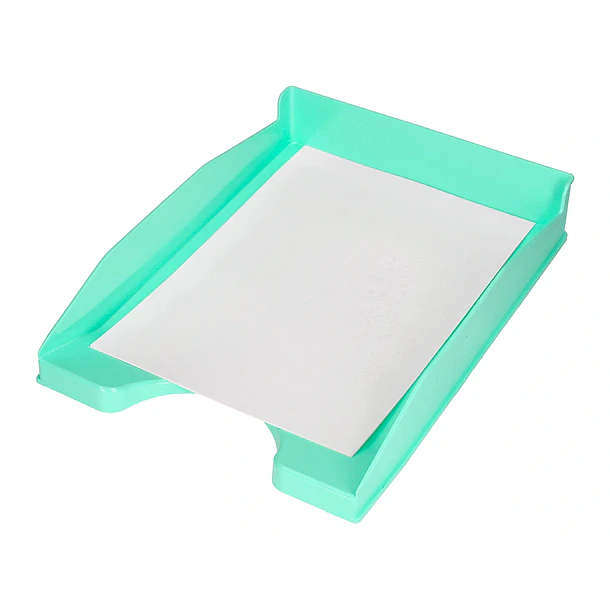 Tabuleiro de secretaria plastico menta opaco. 2