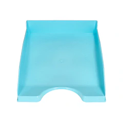Tabuleiro de secretaria  plastico azul celeste opaco.