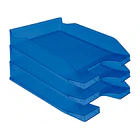 Tabuleiro secretaria  plastico azul transparente 6 un 1
