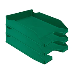 Tabuleiro secretaria plastico verde opaco.