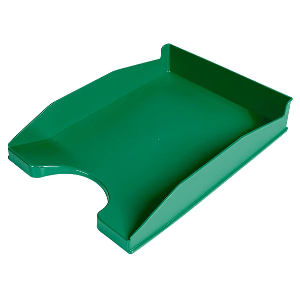 Tabuleiro secretaria plastico verde opaco. 2