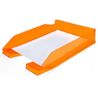 Tabuleiro secretaria plastico laranja transparente 6 un 5