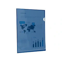 Bolsa dossier A4 pp azul translucido 20 fl 10 un