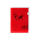 Bolsa dossier A4 pp vermelho translucido 20 fl 10 un 1
