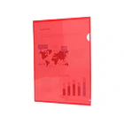 Bolsa dossier A4 pp vermelho translucido 20 fl 10 un 2