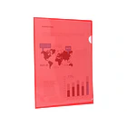 Bolsa dossier A4 pp vermelho translucido 20 fl 10 un 3