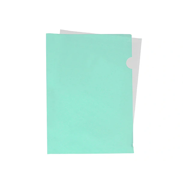 Bolsa dossier A4 pp verde maça  opaco 20 fl 10 un 1