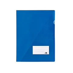 Bolsa dossier A4 pp azul translucido 20fl c/aba int.10un