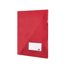 Bolsa dossier A4 pp vermelho translucidor20fl c/aba int. 10un