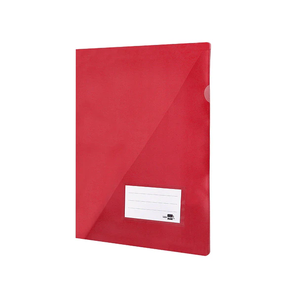 Bolsa dossier A4 pp vermelho translucidor20fl c/aba int. 10un 1