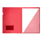 Bolsa dossier A4 pp vermelho translucidor20fl c/aba int. 10un 3