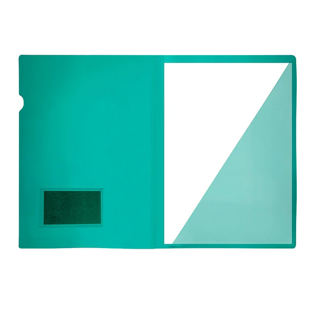 Bolsa dossier A4 pp verde translucidor20fl c/aba int. 10un 3