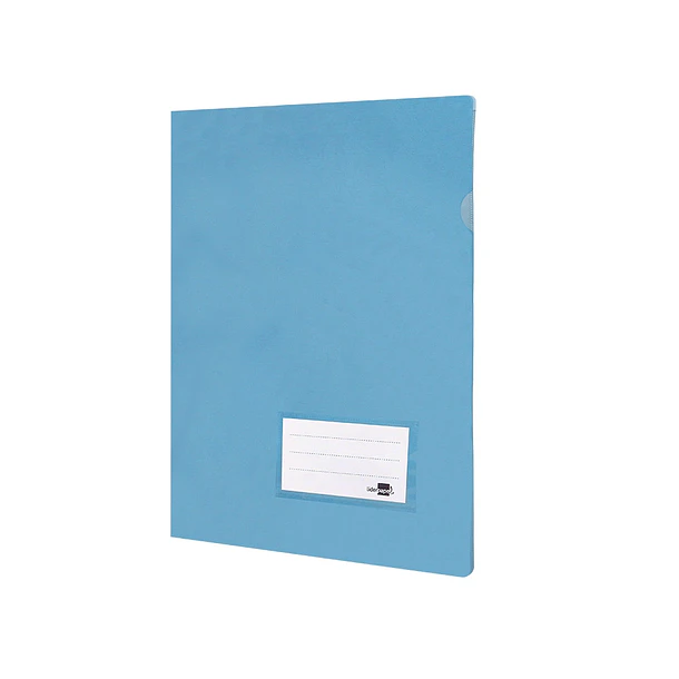 Bolsa dossier A4 pp azul celeste opaco20fl c/aba int. 10un 1
