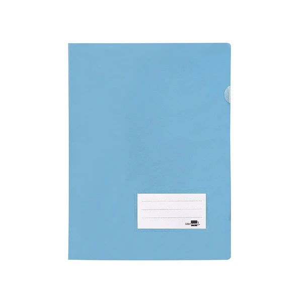 Bolsa dossier A4 pp azul celeste opaco20fl c/aba int. 10un 2