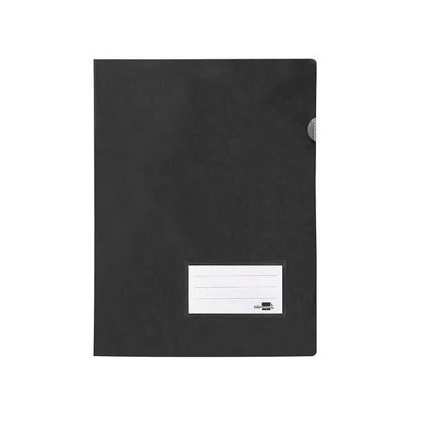Bolsa dossier A4 pp preto opaco20fl c/aba int. 10un 1