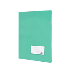Bolsa dossier A4 pp verde maça  20fl c/aba int. 10un