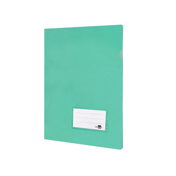 Bolsa dossier A4 pp verde maça  20fl c/aba int. 10un 1