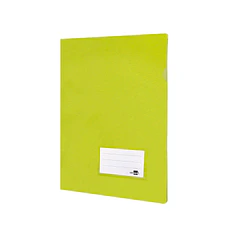 Bolsa dossier A4 pp  amarelo fluor opaco20fl c/aba int. 10un