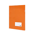 Bolsa dossier A4 pp  laranja fluor opaco20fl c/aba int. 10un 1