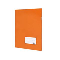 Bolsa dossier A4 pp  laranja fluor opaco20fl c/aba int. 10un