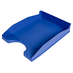 Tabuleiro secretaria plastico azul opaco 6 un.