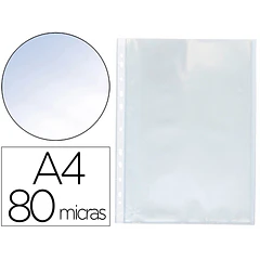  Bolsa catalogo/mica A4 80 microns cristal 100 un