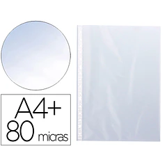 Bolsa catalogo/mica folio 80 microns cristal 10 un