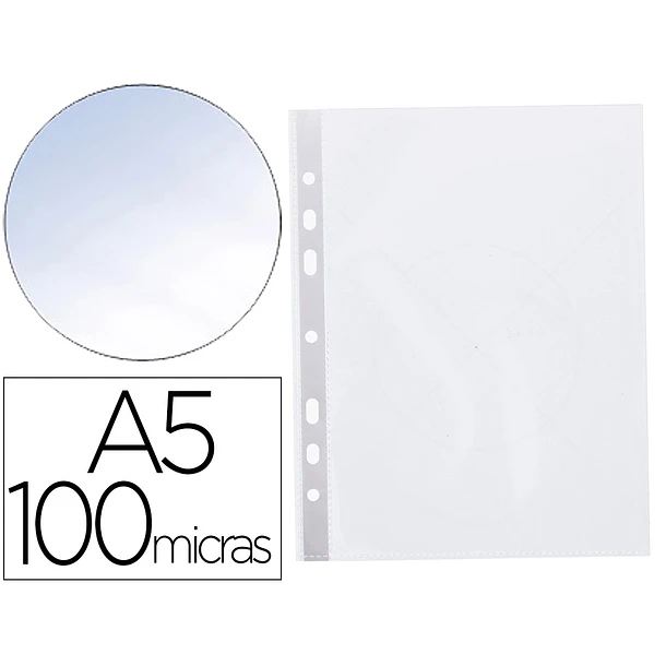  Bolsa catalogo/mica A5 100 microns cristal 6 furos 100un 1