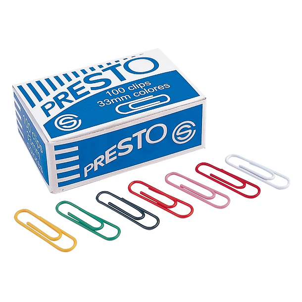 Clips côr Nº2 cx.100 PRESTO 